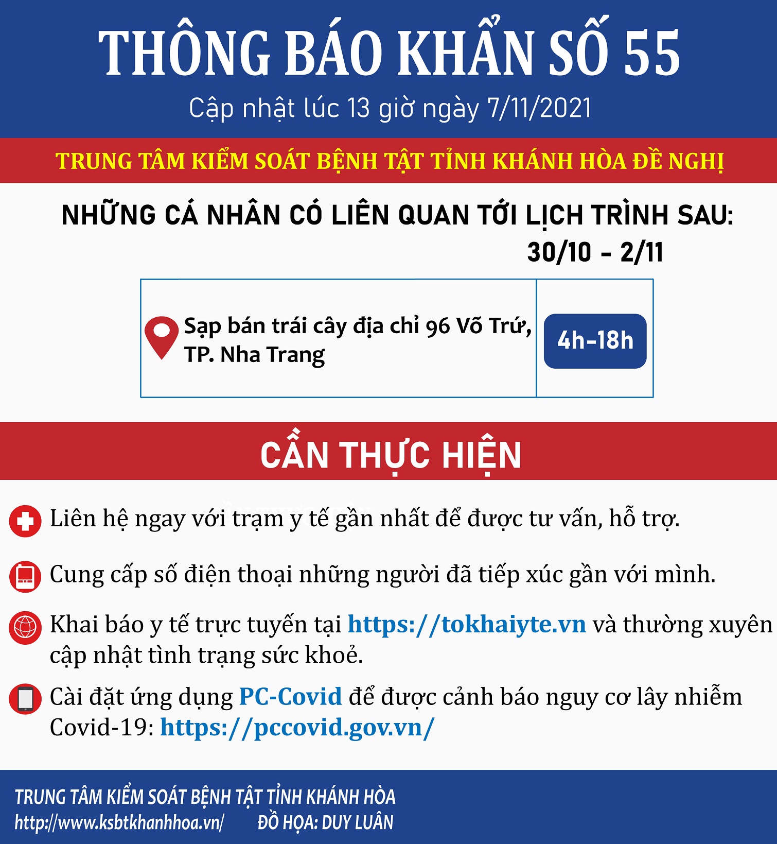 THÔNG BÁO KHẨN SỐ 55